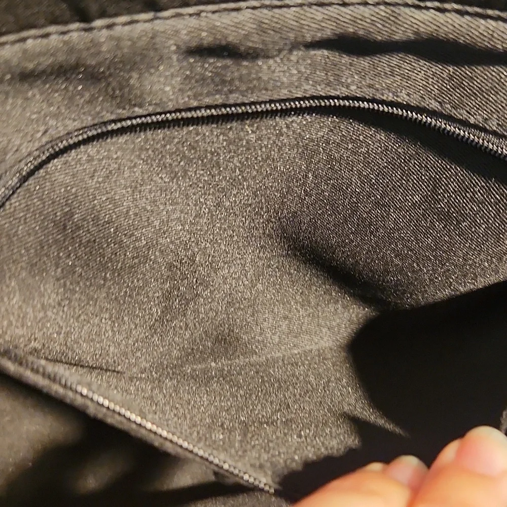 Nicole Miller Black Faux Leather Laptop Bag
